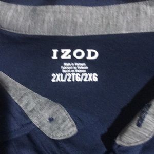 New With Tags Mens Izod Golf Shirt 2XL Smoked Pearl Stretch Wicking Sun Control